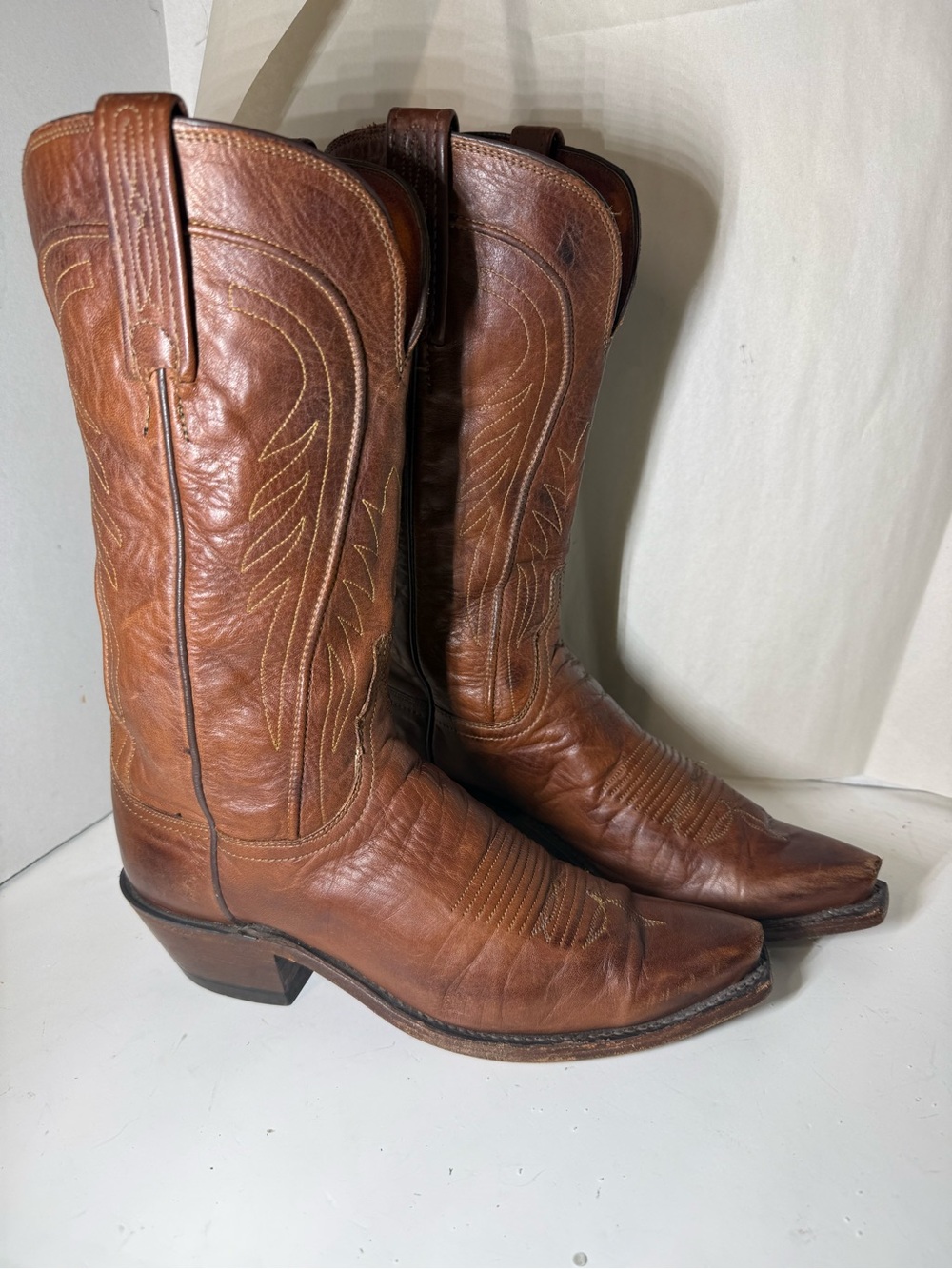 LUCCHESE 1883 Amberle Women's Boots 8 B Cowgirl Western Ranch Cowboy Pull On